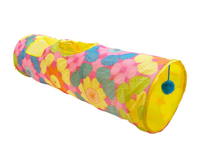 Túnel Dobrável com Estilo Floral para Gato – FOFOS