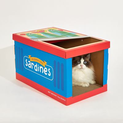 Arranhador Cartão para Gato - Lata Sardinhas  - FOFOS
