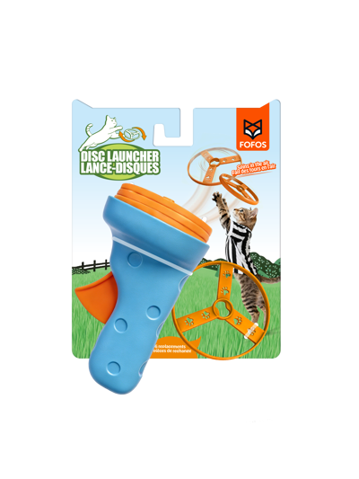 Brinquedo Interativo para Gatos com Anéis – Lançador com 6 Argolas