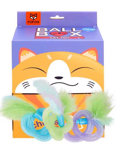 Brinquedo Tubo com Penas para Gatos – Sortido