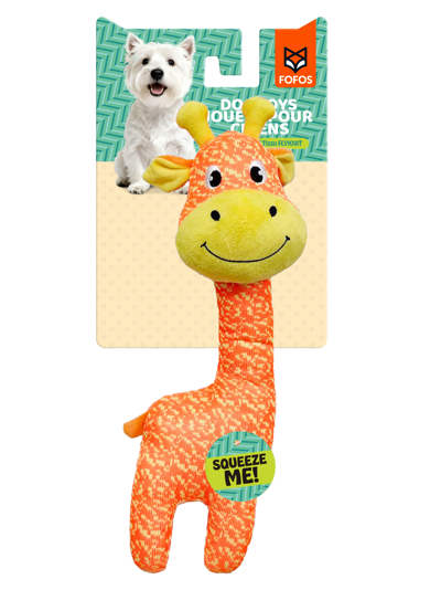 Brinquedo FlyKnit Girafa Laranja para Cães