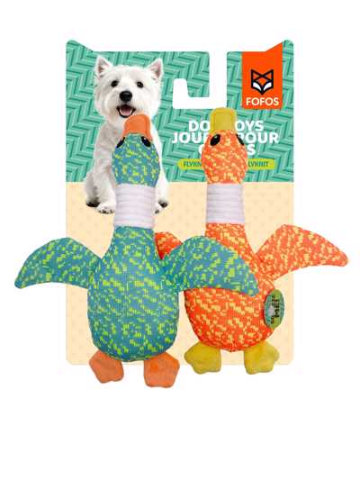 Brinquedos FlyKnit Patos Multicor (Pack 2) para Cães