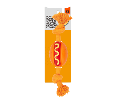 Brinquedo de Corda para Roer em Forma de Hot Dog para Cão