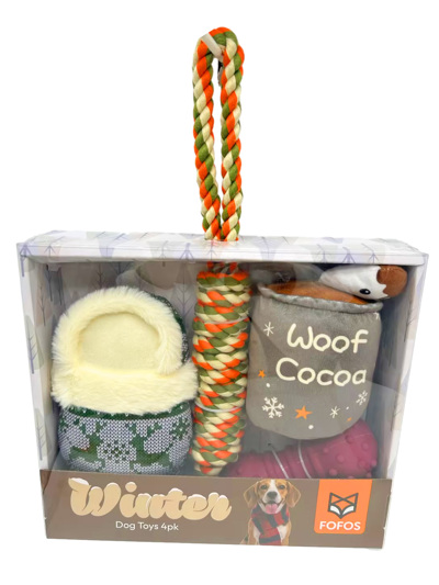 Conjunto de Brinquedos para cão 4 peças - Edição de Inverno