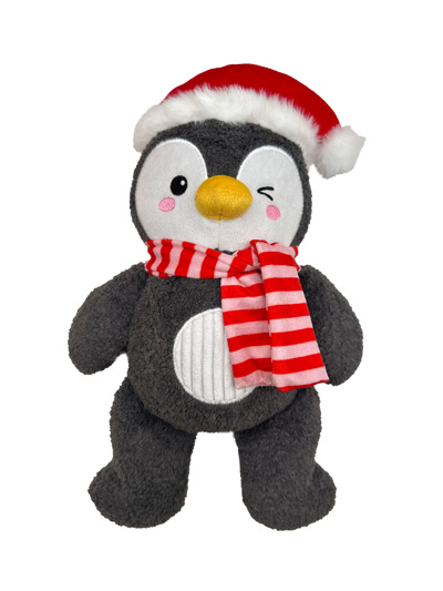 Pinguim de Natal com Bola Spike no Interior