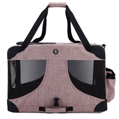 Transportadora de Animais Conforto Premium Rosa-Claro XL FOFOS